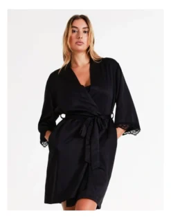 Chloe & Lola Satin Robe In Black -Myer Clothing Shop 743958280 743956750 6 720x928