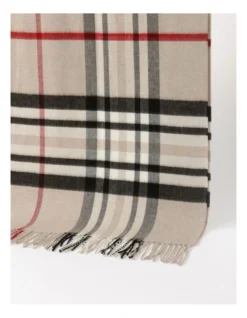 Basque Cashmink Plaid Winter Scarf In Taupe -Myer Clothing Shop 748945360 963740170 3 1 720x928