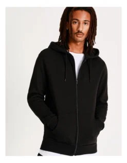 Mitchell Zip Thru Hoodie Black