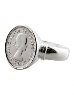 Authentic Threepence Coin Ring Silver