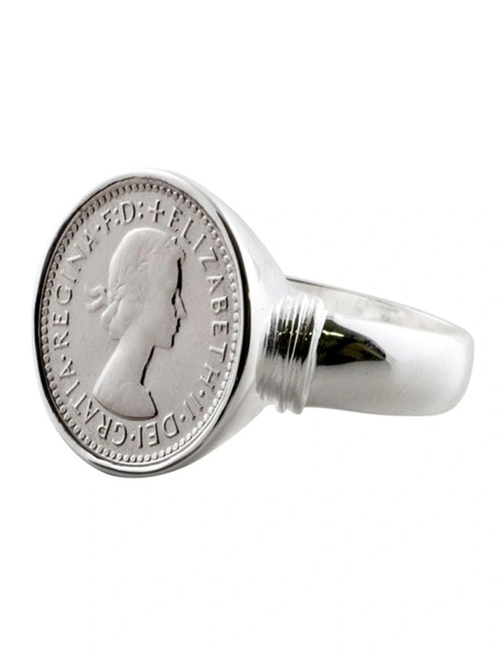 Authentic Threepence Coin Ring Silver 1 Authentic Threepence Coin Ring Silver