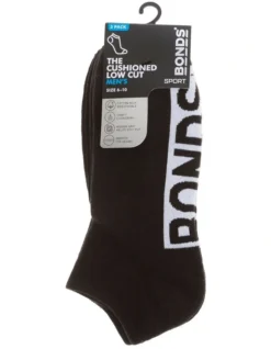 Bonds Logo Low Cut Socks 3 Pack In Black