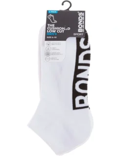 Bonds Logo Low Cut Socks 3 Pack In White