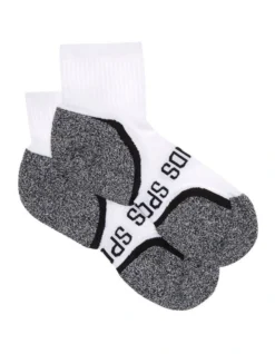 Bonds Ultimate Comfort Quarter Crew Socks 2 Pack In White