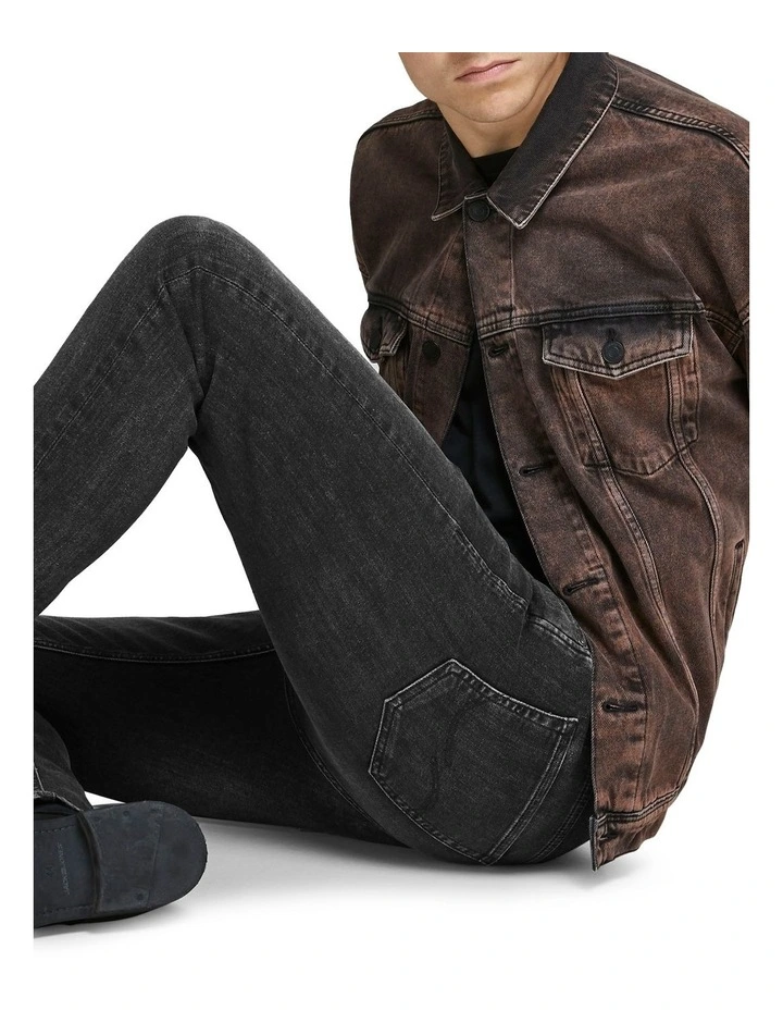 Jack & Jones Glenn Original Low Rise Slim Tapered Jeans Black 4 Jack & Jones Glenn Original Low Rise Slim Tapered Jeans Black - Image 4