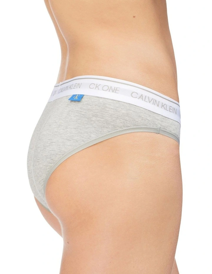 Calvin Klein CK One Cotton Bikini Brief In Grey Heather 3 Calvin Klein CK One Cotton Bikini Brief In Grey Heather - Image 3