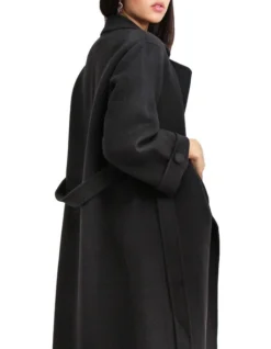 Stay Wild Black Wool Oversized Coat -Myer Clothing Shop 765833770 4 1 720x928