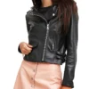 Just Friends JUF100BLK Black Leather Jacket
