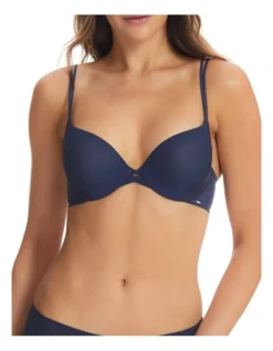 Dual Full Coverage Push Up Bra In Midnight Black