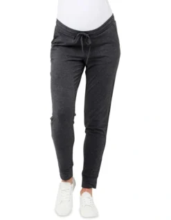 Organic Jersey Joggers In Charcoal Grey