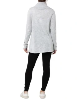 Cowl Neck Nursing Knit In Silver Marle -Myer Clothing Shop 768545290 4 1 720x928