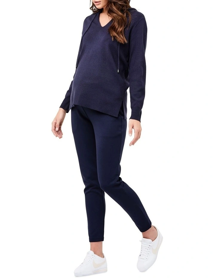 Elle Hoodie Knit In Navy 2 Elle Hoodie Knit In Navy - Image 2