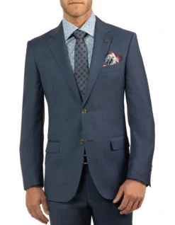 Cambridge Modern Fit Morse Blue Houndstooth Suit Jacket FCJ336