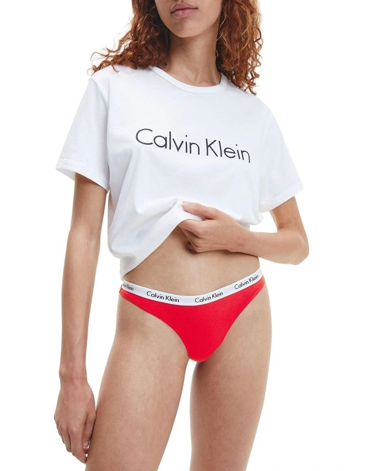 Calvin Klein Carousel Thong Brief In Red 1 Calvin Klein Carousel Thong Brief In Red