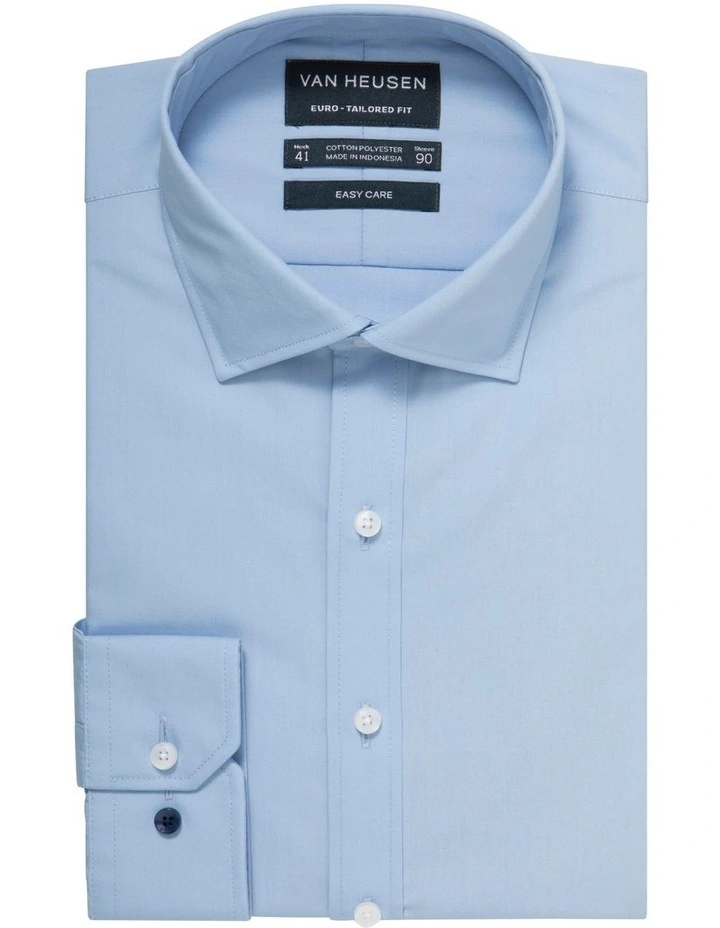 Van Heusen Solid Long Sleeve Business Shirt Blue 1 Van Heusen Solid Long Sleeve Business Shirt Blue