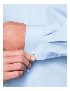 Van Heusen Solid Long Sleeve Business Shirt Blue 7 Van Heusen Solid Long Sleeve Business Shirt Blue -Myer Clothing Shop 772692310 4 720x928