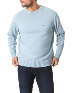 Gunn Crew Knit Eggshell Blue