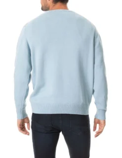 Gunn Crew Knit Eggshell Blue 7 Gunn Crew Knit Eggshell Blue -Myer Clothing Shop 773395300 3 720x928