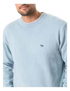 Gunn Crew Knit Eggshell Blue 8 Gunn Crew Knit Eggshell Blue -Myer Clothing Shop 773395300 4 720x928