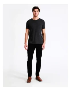 Kristian Slim Tapered Jean Solid Black -Myer Clothing Shop 776579590 3 3 720x928