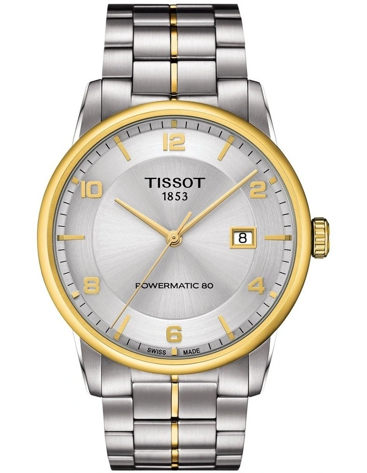 Tissot Luxury Powermatic 80 T0864072203700 Automatic Watch In Grey/Yellow Gold 1 Tissot Luxury Powermatic 80 T0864072203700 Automatic Watch In Grey/Yellow Gold