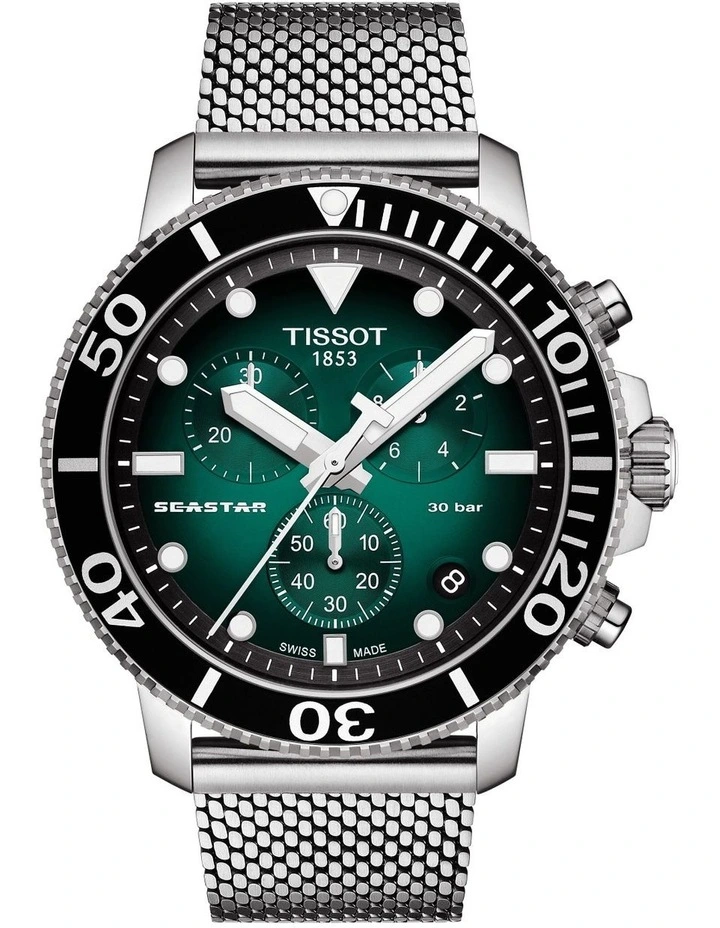 Tissot Seastar 1000 Chronograph T1204171109100 Watch In Green 1 Tissot Seastar 1000 Chronograph T1204171109100 Watch In Green