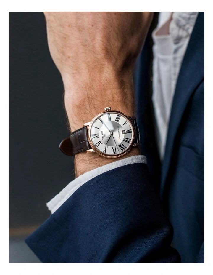 Tissot Carson Premium Powermatic 80 T1224073603300 Automatic Watch In Rose Gold 2 Tissot Carson Premium Powermatic 80 T1224073603300 Automatic Watch In Rose Gold - Image 2