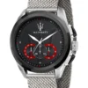 Maserati R8873612005 Traguardo Silver Black Watch