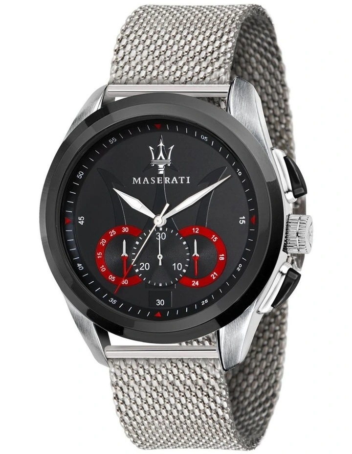 Maserati R8873612005 Traguardo Silver Black Watch 1 Maserati R8873612005 Traguardo Silver Black Watch