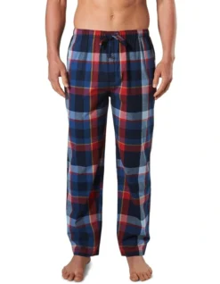 British Check Yarn Dyed Sleep Pant Navy