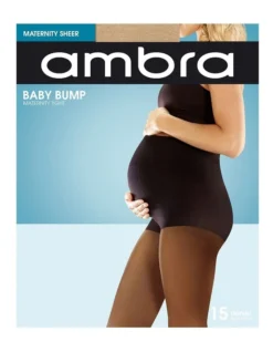Baby Bump Sheer 15 Denier Maternity Tight Beige