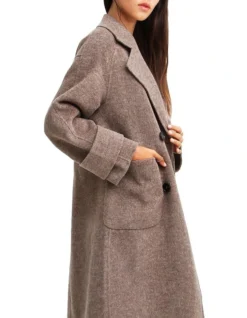 Rumor Has It Walnut Oversized Wool Blend Coat 9 Rumor Has It Walnut Oversized Wool Blend Coat -Myer Clothing Shop 785610010 4 720x928