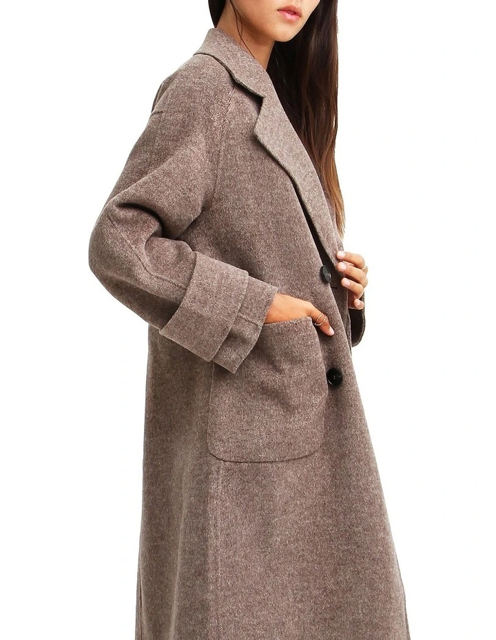 Rumor Has It Walnut Oversized Wool Blend Coat 4 Rumor Has It Walnut Oversized Wool Blend Coat - Image 4