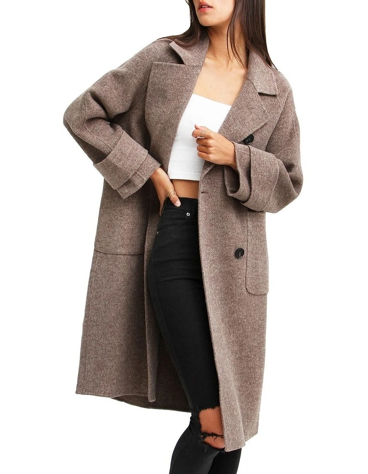 Rumor Has It Walnut Oversized Wool Blend Coat 6 Rumor Has It Walnut Oversized Wool Blend Coat - Image 6