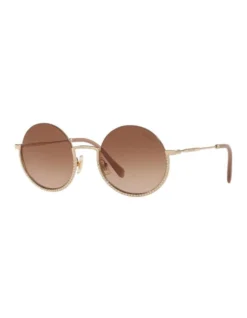 Miu Miu MU 69US Core Collection Gold Sunglasses