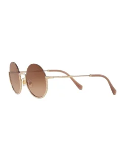 Miu Miu MU 69US Core Collection Gold Sunglasses -Myer Clothing Shop 786105280 3 720x928