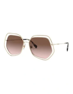 Miu Miu MU 58VS Special Project Gold Sunglasses