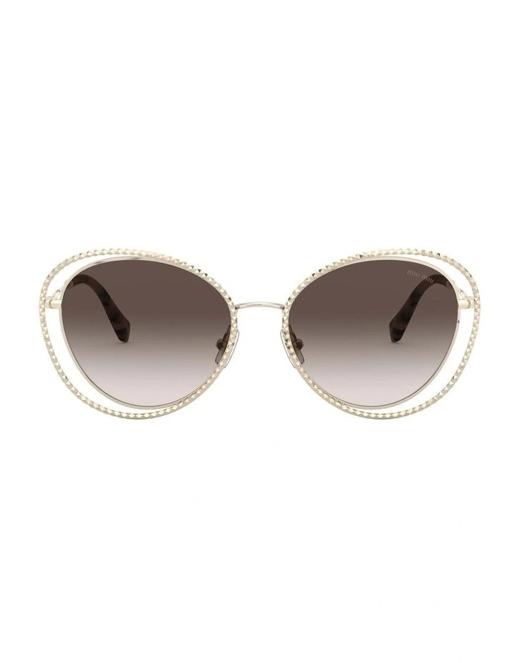Miu Miu MU 59VS Special Project Gold Sunglasses 2 Miu Miu MU 59VS Special Project Gold Sunglasses - Image 2