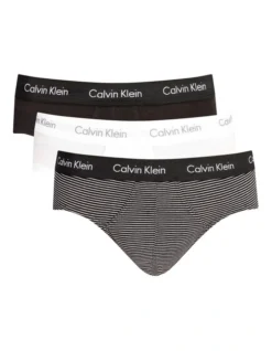 Calvin Klein Cotton Stretch Brief White/Black 3 Pack