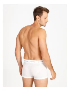Calvin Klein Cotton Stretch Low Rise Trunk White/Black 3 Pack -Myer Clothing Shop 788970790 3 720x928