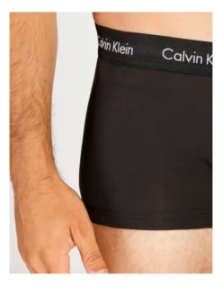 Calvin Klein Cotton Stretch Low Rise Trunk White/Black 3 Pack -Myer Clothing Shop 788970790 4 720x928