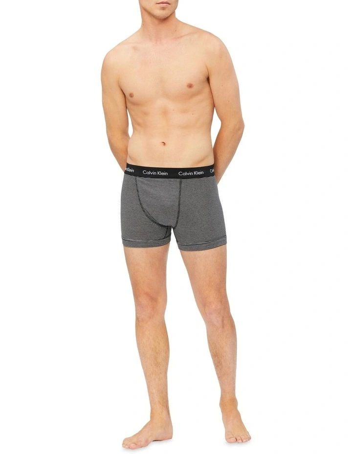Calvin Klein Cotton Stretch Trunk White/Black 3 Pack 5 Calvin Klein Cotton Stretch Trunk White/Black 3 Pack - Image 5