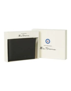 Ben Sherman Black Bi-Fold With Coin Pocket Wallet -Myer Clothing Shop 789139270 3 720x928