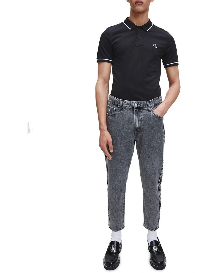 Calvin Klein Jeans Tipping Slim Polo CK Black 2 Calvin Klein Jeans Tipping Slim Polo CK Black - Image 2