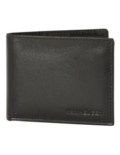 Van Heusen L-Fold Black Leather Wallet