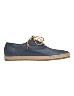Cottesloe Perforated Leather Casual Shoes In Navy