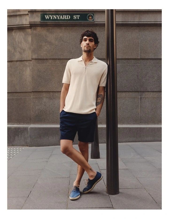 Cottesloe Perforated Leather Casual Shoes In Navy 2 Cottesloe Perforated Leather Casual Shoes In Navy - Image 2