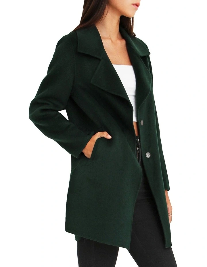 Ex-Boyfriend Dark Green Wool Blend Oversized Jacket 2 Ex-Boyfriend Dark Green Wool Blend Oversized Jacket - Image 2