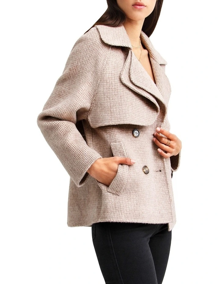 I'm Yours Beige Wool Blend Peacoat 2 I'm Yours Beige Wool Blend Peacoat - Image 2