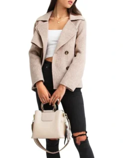 I'm Yours Beige Wool Blend Peacoat 10 I'm Yours Beige Wool Blend Peacoat -Myer Clothing Shop 793335250 5 720x928